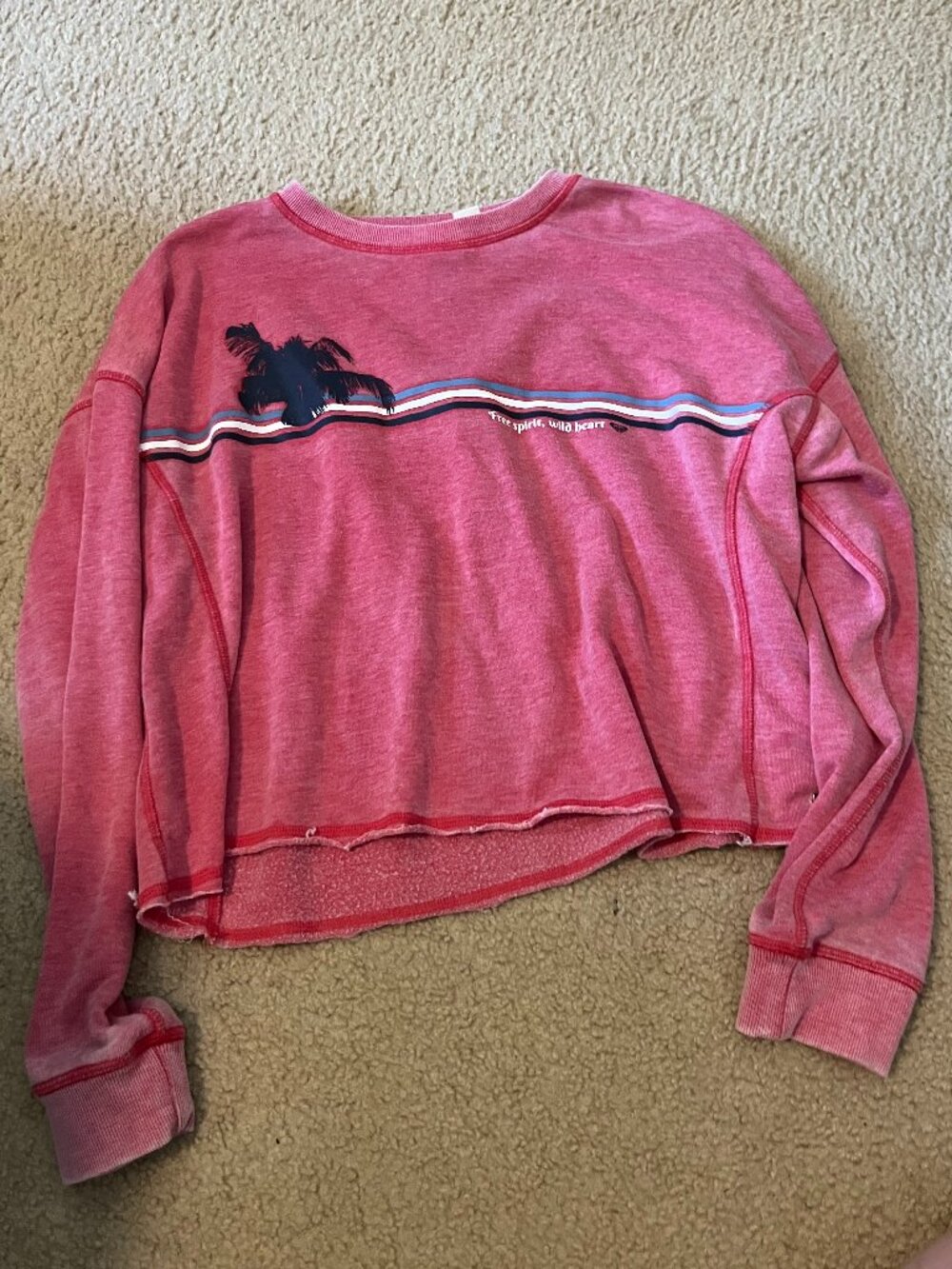 ROXY Hot Pink Palm Sweater | Size M